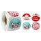 Wrapables Christmas Stickers Label Roll, Holiday Stickers for Sealing Cards, Envelopes, Gift Boxes, Festive Party Favors (500 pcs)